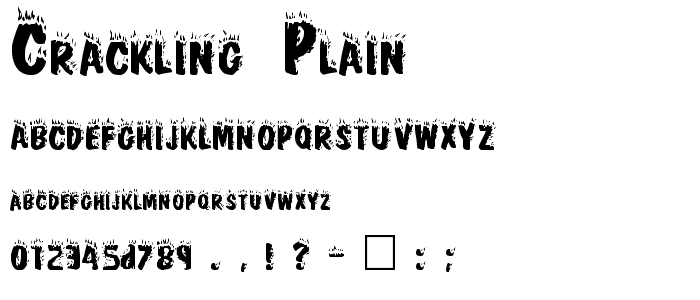 Crackling Plain font